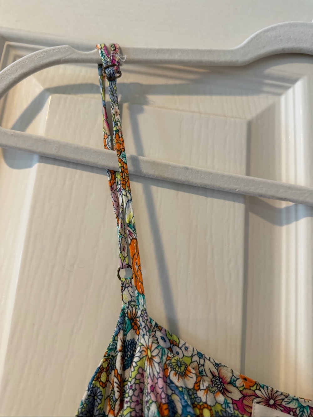 O'Neill Floral Slip Maxi Dress in Teal, Orange & White - Picture 7 of 9
